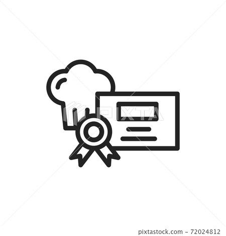 Cooking courses black line icon. Vector illustration. Outline pictogram for web page, mobile app, promo Cooking courses black line icon. Vector illustration. Outline pictogram for web page, mobile app, promo 72024812