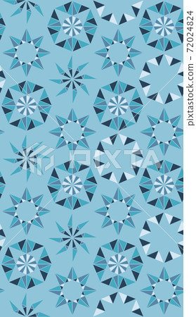 Seamless geometric pattern with the image of triangles, rhombuses, stars, squares. Solar symbol. Vector design for web banner, business presentation, brand package, fabric, print, wallpaper 72024824