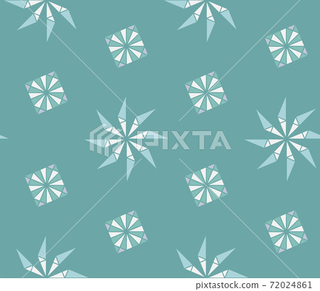 Seamless geometric pattern with the image of triangles, rhombuses, stars, squares. Solar symbol. Vector design for web banner, business presentation, brand package, fabric, print, wallpaper Seamless geometric pattern with the image of triangles, rhombuses, stars, squares. Solar symbol. Vector design for web banner, business presentation, brand package, fabric, print, wallpaper 72024861