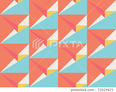 Seamless geometric pattern with the image of triangles, rhombuses, squares. Solar symbol. Vector design for web banner, business presentation, brand package, fabric, print, wallpaper 72024925