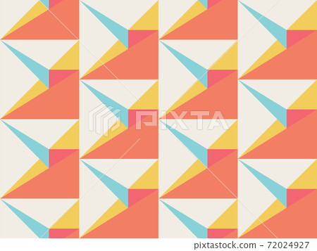 Seamless geometric pattern with the image of triangles, rhombuses, squares. Solar symbol. Vector design for web banner, business presentation, brand package, fabric, print, wallpaper 72024927