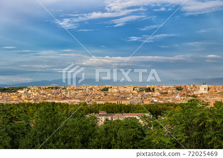 City Of Rome At Sunset From Janiculum Hill City Of Rome At Sunset From Janiculum Hill 72025469