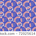 Seamless geometric pattern with the image of circles, dots, raindrops. Vector design for web banner, business presentation, brand package, fabric, print, wallpaper 72025614
