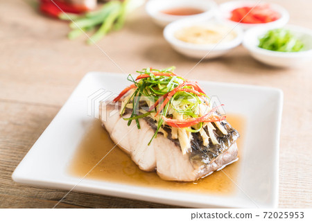 snapper fish steamed with soy sauce snapper fish steamed with soy sauce 72025953