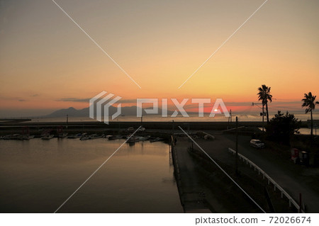 Kumamoto Prefecture Nagasu dusk, 72026674
