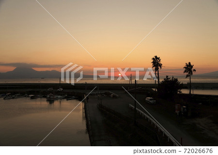 Kumamoto Prefecture Nagasu dusk, 72026676