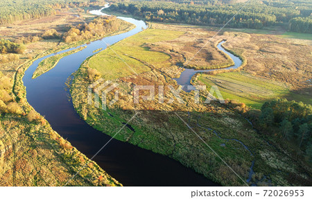 Aerial wiev of natural river Aerial wiev of natural river 72026953