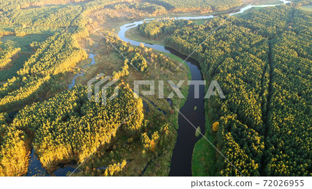 Aerial wiev of natural river Aerial wiev of natural river 72026955