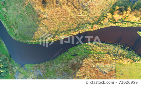 Aerial wiev of natural river 72026959