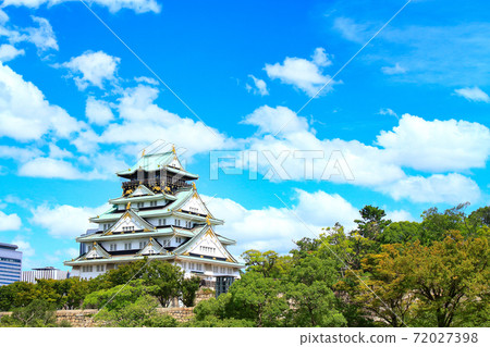 大阪市,大阪城及其周邊的風景 大阪市,大阪城及其周邊的風景 72027398