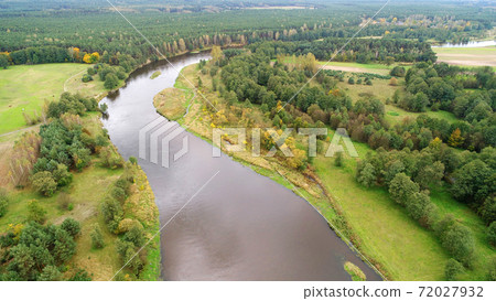 Aerial wiev of natural river Aerial wiev of natural river 72027932