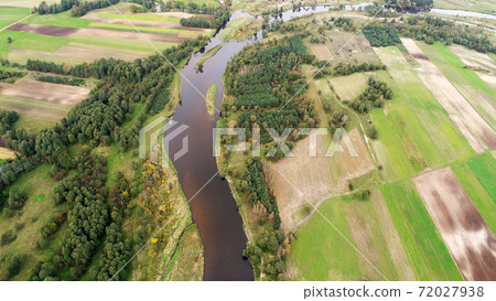 Aerial wiev of natural river Aerial wiev of natural river 72027938