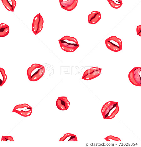 Red lips seamless pattern Red lips seamless pattern 72028354
