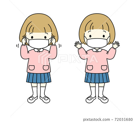 戴著面具的小女孩 72031680