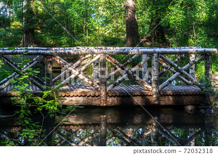 Birch wood bridge. 72032318