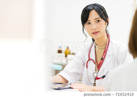 Female doctor examining patients 72032410