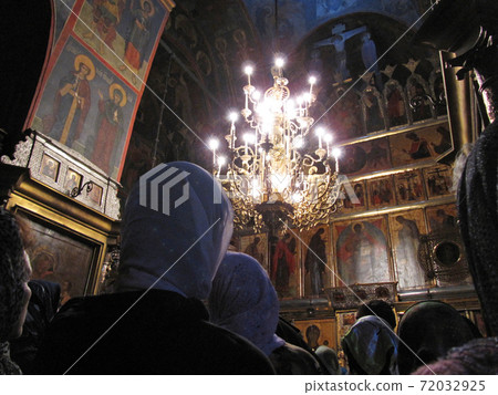 Mass at the World Heritage Troyce Sergiyev Monastery, Sergiyev Posad, Moscow, Russia Mass at the World Heritage Troyce Sergiyev Monastery, Sergiyev Posad, Moscow, Russia 72032925