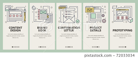 Vector thin line flat design project concept... - Stock Illustration ...