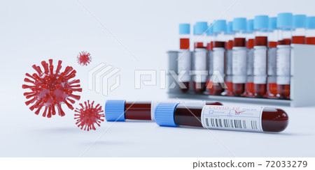Laboratory with test tubes for coronavirus diagnosis 72033279