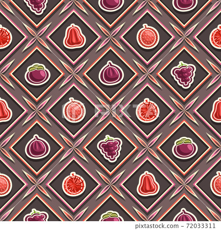 Vector Fruit Seamless Pattern - Stock Illustration [72033311] - PIXTA