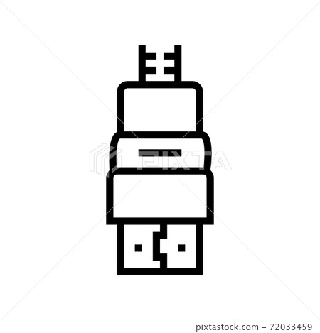 hdmi cable line icon vector illustration 72033459