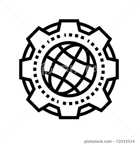 earth geology research line icon vector illustration 72033524