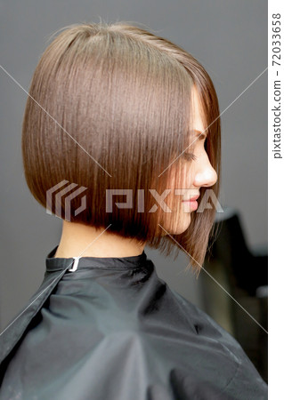 Woman with short hairstyle. Woman with short hairstyle. 72033658