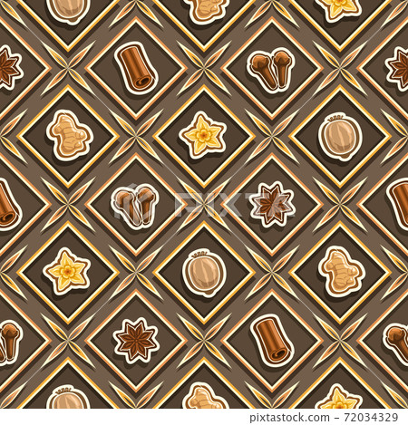Vector Spice Seamless Pattern 72034329