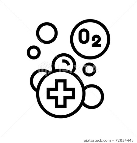 water adding oxygen line icon vector illustration 72034443