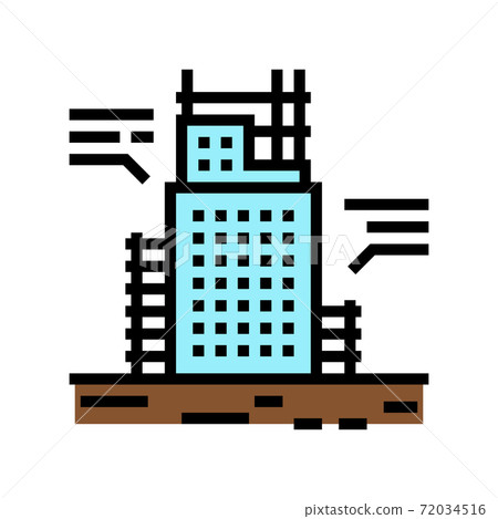 building engineering color icon vector illustration 72034516