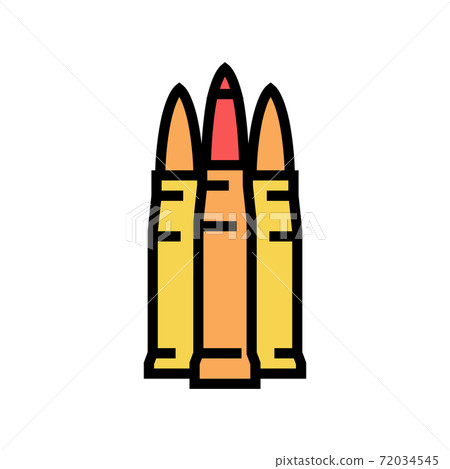 armor piercing bullets color icon vector illustration armor piercing bullets color icon vector illustration 72034545