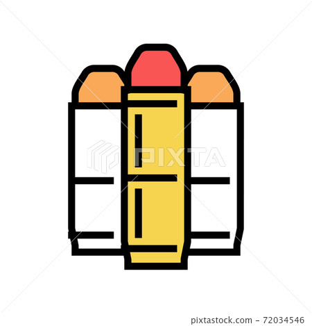 semi wad cutter or blank cartridges color icon vector illustration semi wad cutter or blank cartridges color icon vector illustration 72034546