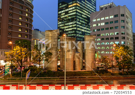 Scenery of the ventilation tower in Umeda, Osaka, Hankyu Department Store, Osaka Station, October 9, Japan Scenery of the ventilation tower in Umeda, Osaka, Hankyu Department Store, Osaka Station, October 9, Japan 72034553