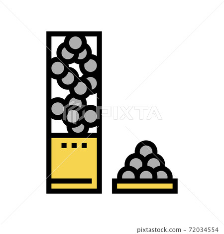 shortgun bullet with balls cores color icon vector illustration shortgun bullet with balls cores color icon vector illustration 72034554