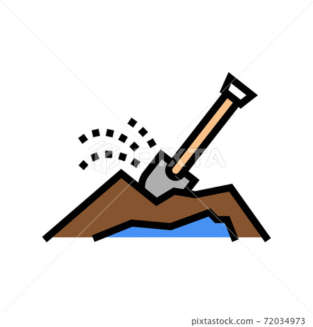 shovel dig hole color icon vector illustration shovel dig hole color icon vector illustration 72034973