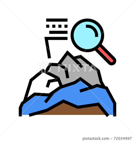 mountain research minerals color icon vector illustration mountain research minerals color icon vector illustration 72034997