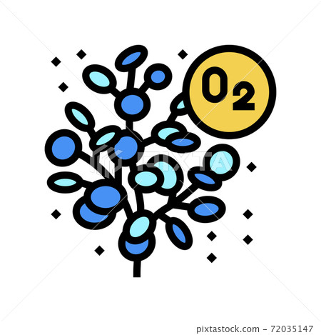 plant releasing oxygen color icon vector illustration plant releasing oxygen color icon vector illustration 72035147