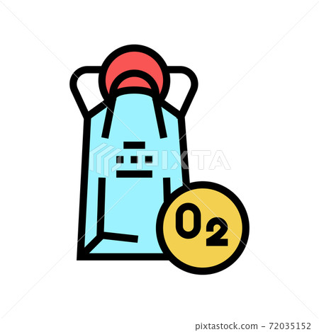 oxygen mask package color icon vector illustration 72035152