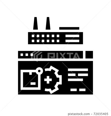 factory manufacturing automation glyph icon vector illustration 72035405