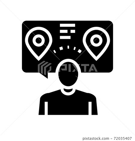 manager speak about delivery glyph icon vector illustration 72035407