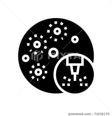 acne treatment laser glyph icon vector illustration 72036179