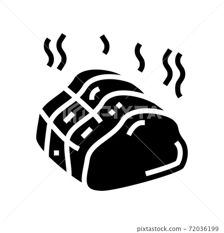 smoked meat glyph icon vector illustration 72036199