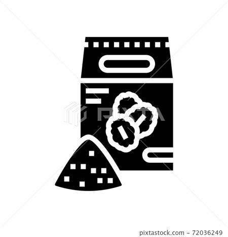 flour oat bag glyph icon vector illustration 72036249