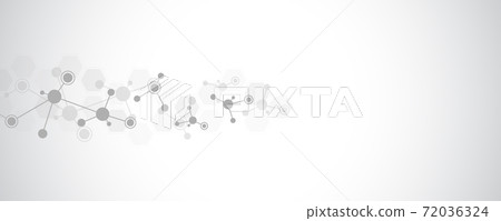 Abstract background of molecular structures. Molecules or DNA strand, genetic engineering, neural network, innovation technology, scientific research. Technological, science and medicine concept. Abstract background of molecular structures. Molecules or DNA strand, genetic engineering, neural network, innovation technology, scientific research. Technological, science and medicine concept. 72036324