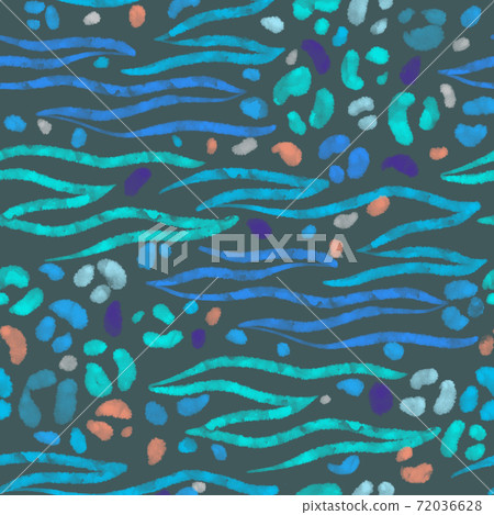 Lines, stripes and dots seamless pattern. Animal skin ornament imitation. 72036628