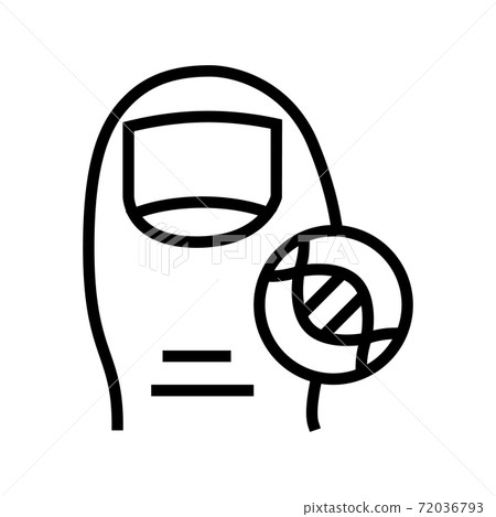 genetic influence nail, heredity line icon vector illustration genetic influence nail, heredity line icon vector illustration 72036793