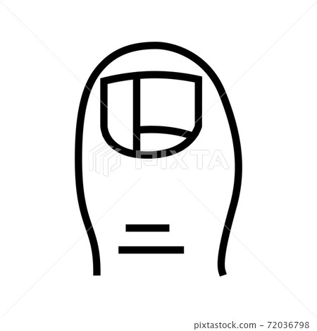 cut nail medical treatment line icon vector illustration 72036798