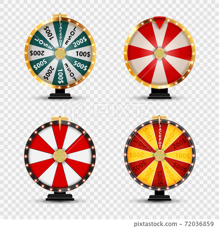 Wheel of Fortune, Lucky Icon collection set. Vector Illustration Wheel of Fortune, Lucky Icon collection set. Vector Illustration 72036859