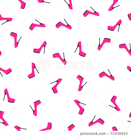 Women Shoes Seamless Pattern Background Vector... - Stock Illustration ...