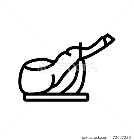 ham leg meat line icon vector illustration 72037220